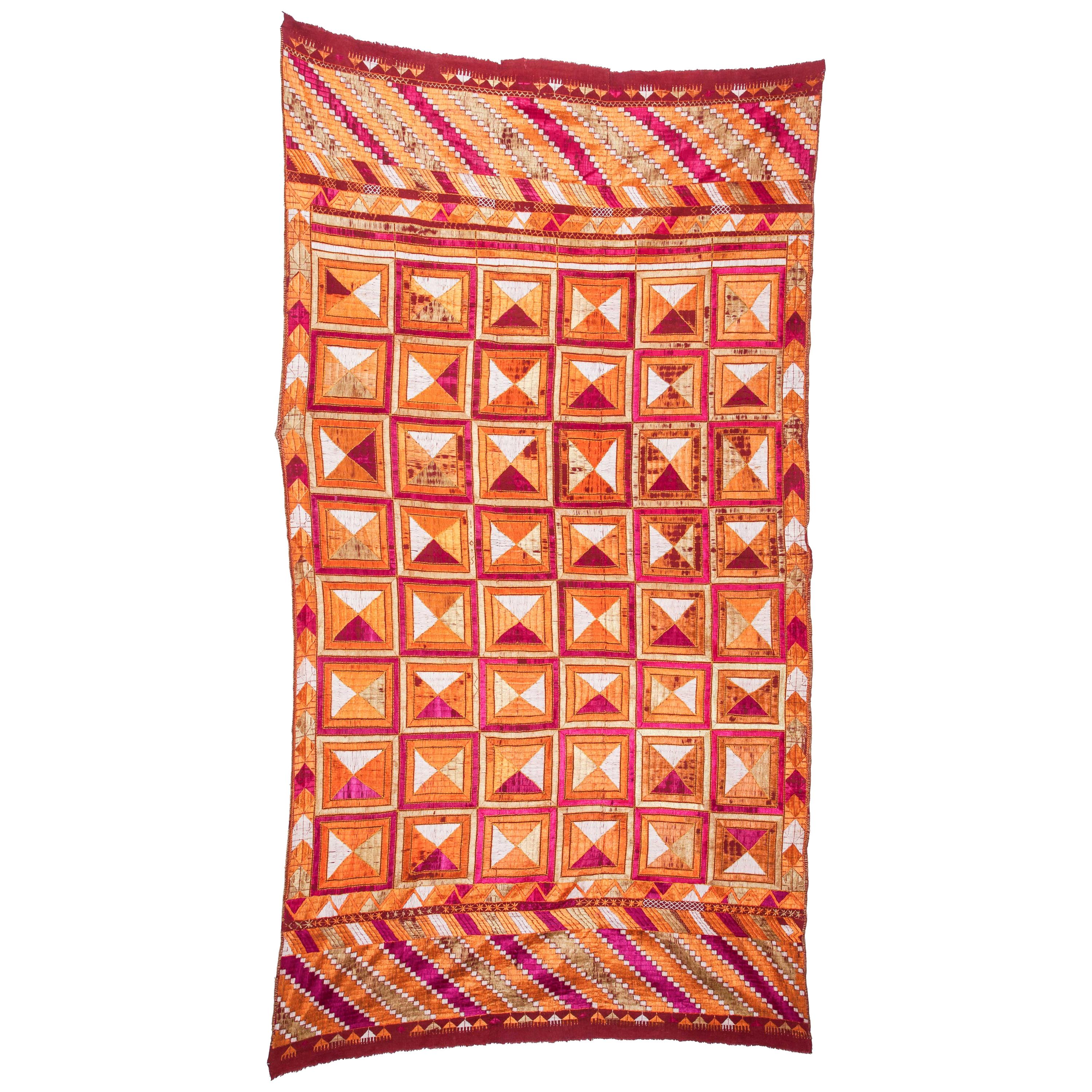 Early 20th Century Phulkari from India