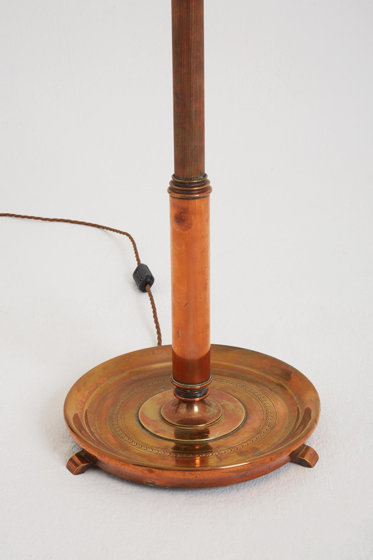 French Early 20th Century Copper Table Lamp