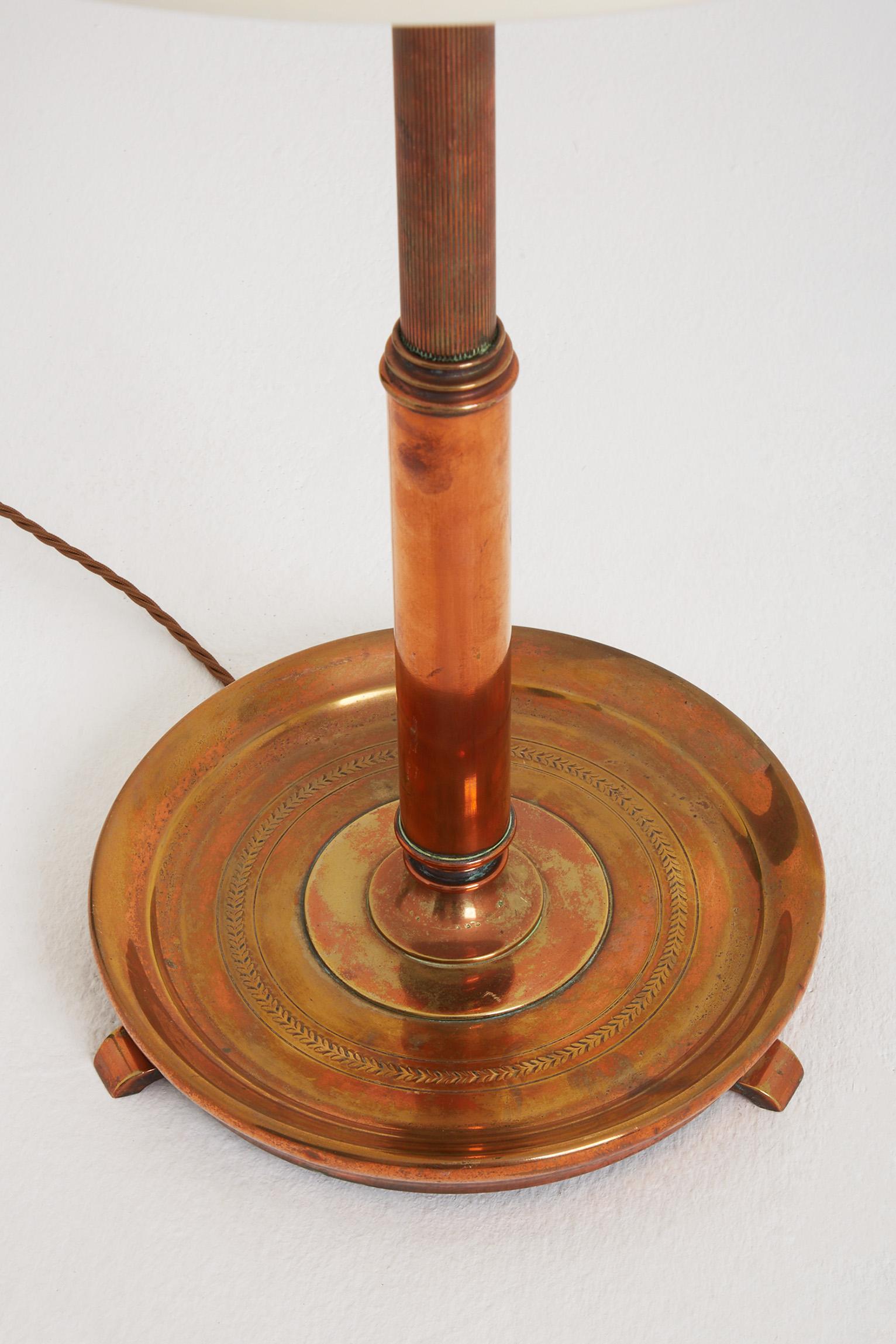 Early 20th Century Copper Table Lamp 1