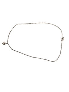E.A.M. Sterling Silver Pickled Heart  Pendant Toggle Necklace #21201
