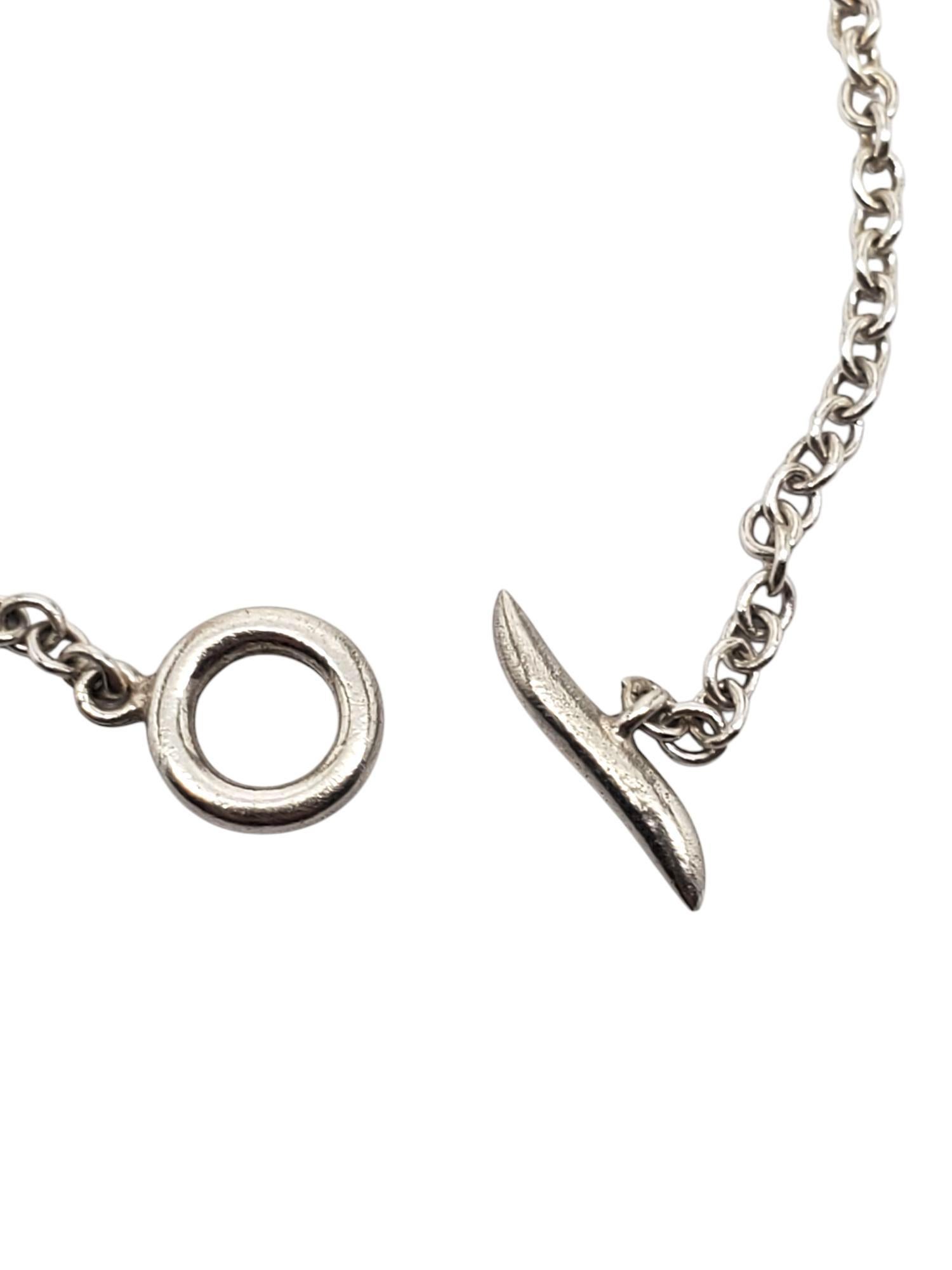 E.A.M. Sterling Silver Pickled Heart (cœur décapé)  Pendentif collier à bascule #21201 en vente 1