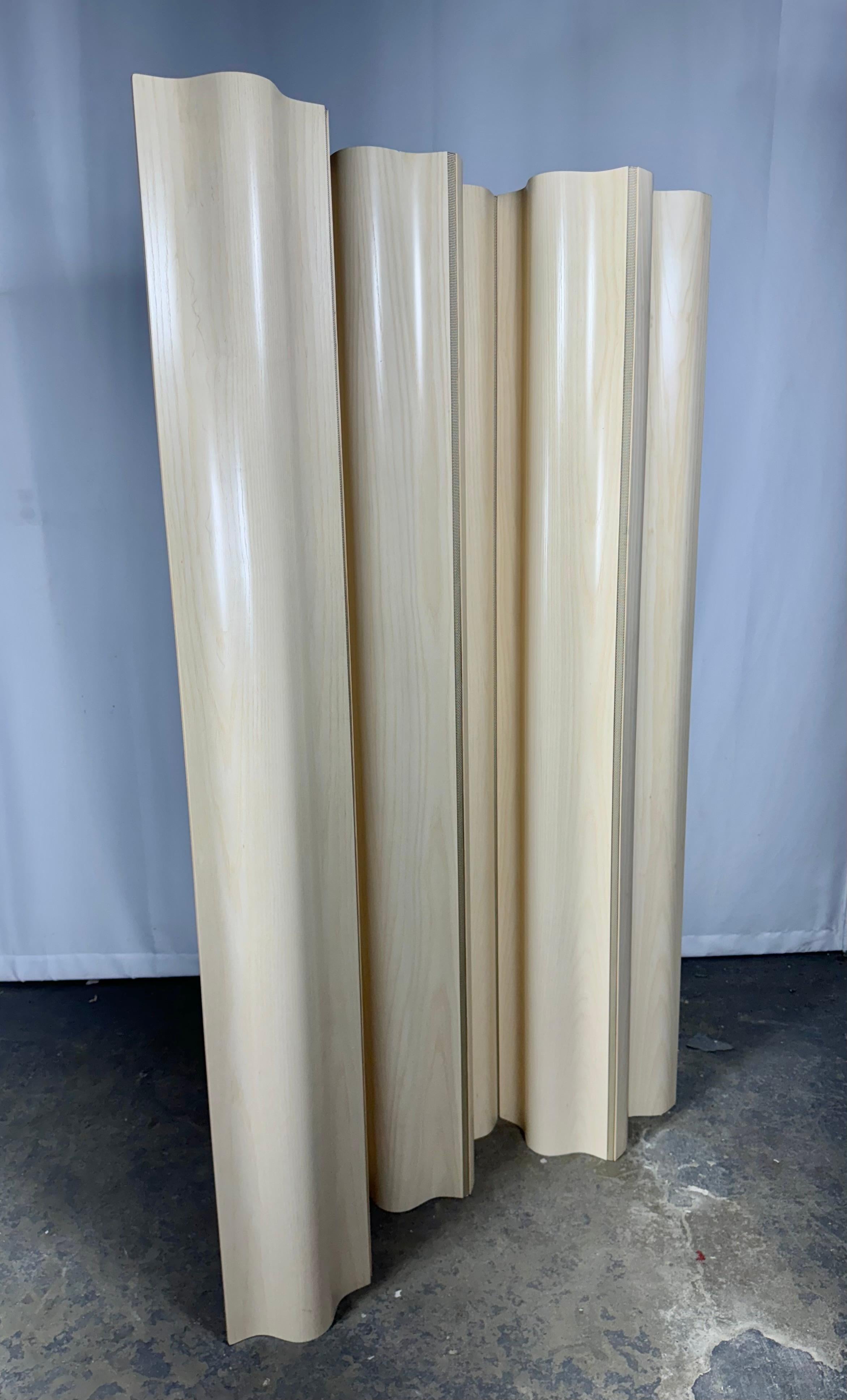 American Eames 6 -pANEL Plywood Folding Screen  FSW-6 , Stunning Custom White Ash
