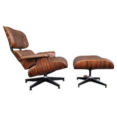 Eames 670 671 Leather Lounge Chair & Ottoman