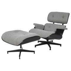 Eames 670/ 671 Lounge & Ottoman in Girard Checkered Fabric