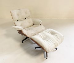 Eames 670 Lounge Chair and 671 Ottoman in Brazilian Cowhide