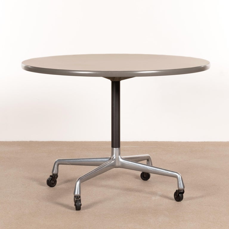 Eames Action Office Table on wheels with Contract Base for Herman