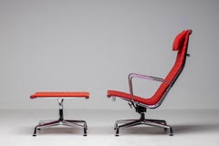 Eames Aluminium Group Lounge Chair and Ottoman for Vitra