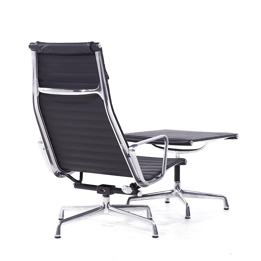 American Eames Aluminum Group Chair and Ottoman For Sale