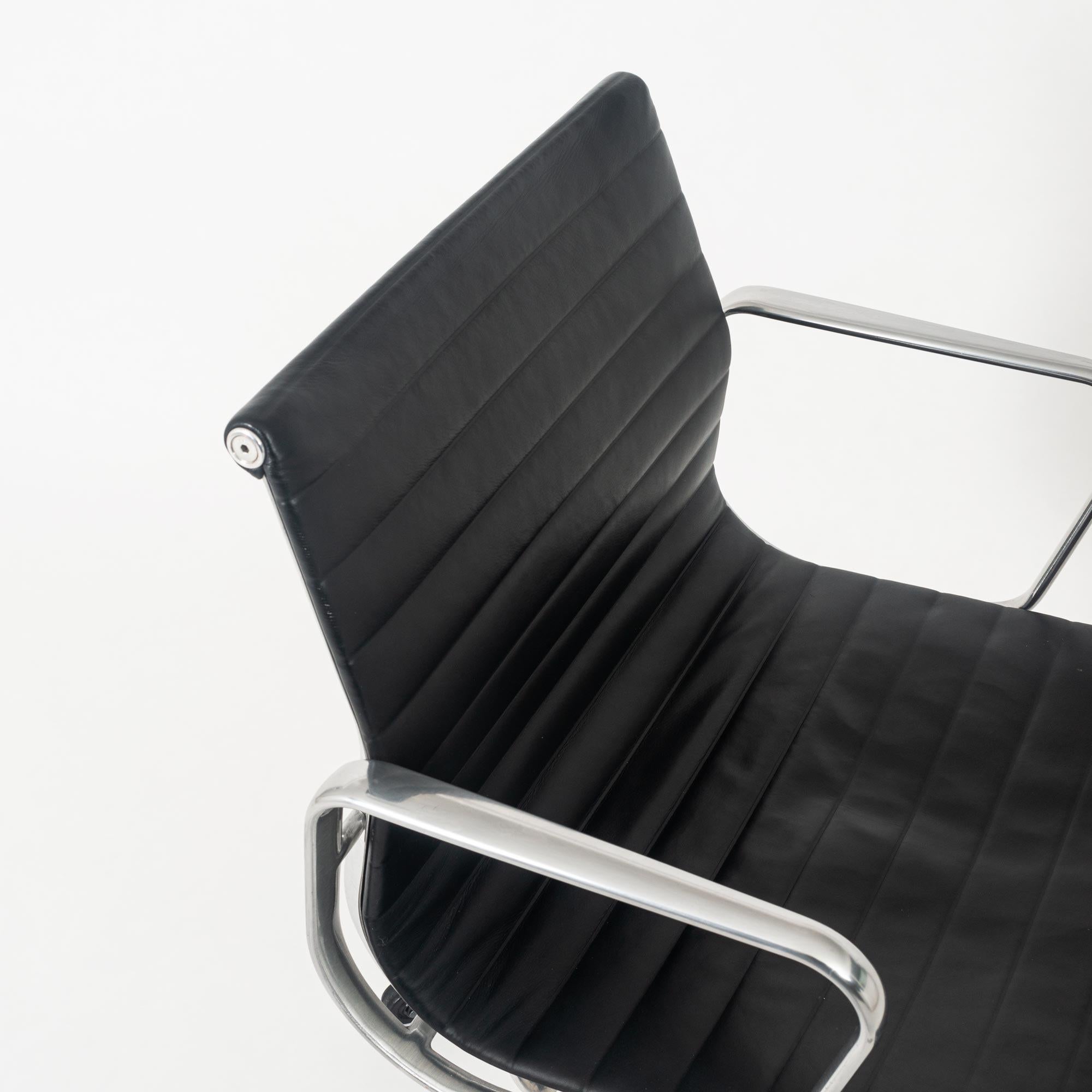 North American Eames Aluminum Group Leather Desk Chair
