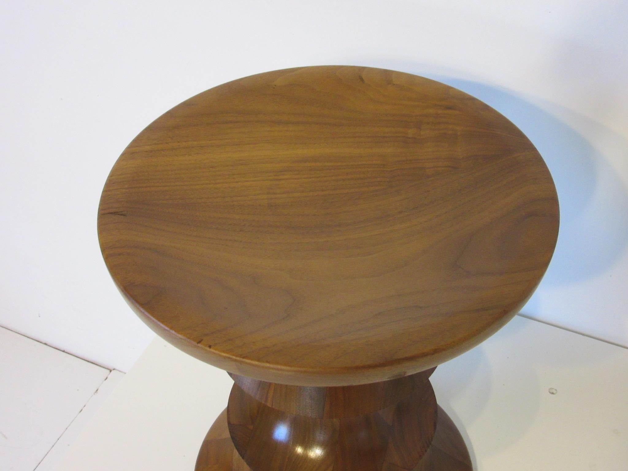 20th Century Eames American Walnut Time Life Stool / End Table for Herman Miller