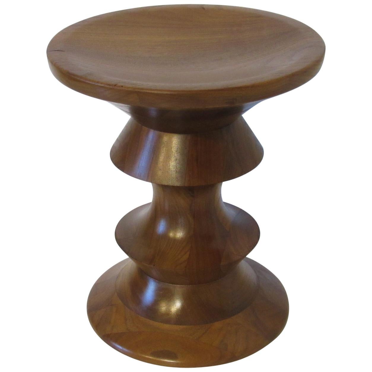 Eames American Walnut Time Life Stool / End Table for Herman Miller