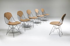 Chaise Eames Bikini DKR en toile d'origine, lot de six