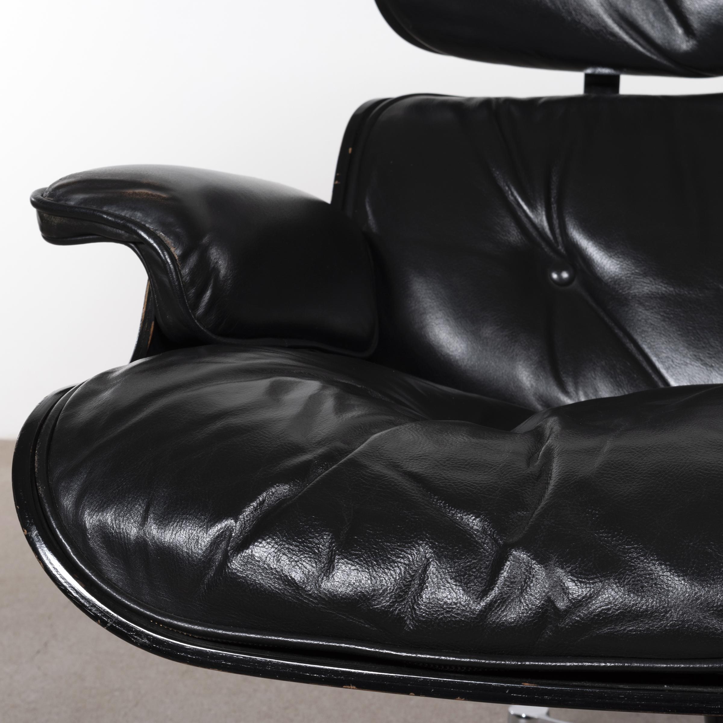 Eames Black Lounge Chair for Herman Miller International 'Vitra' 4