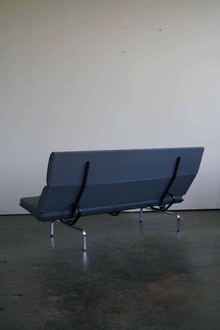 Mid-Century Modern Eames Compact Sofa for Herman Miller For Sale