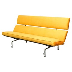 Eames Compact Sofa in Yellow Velvet