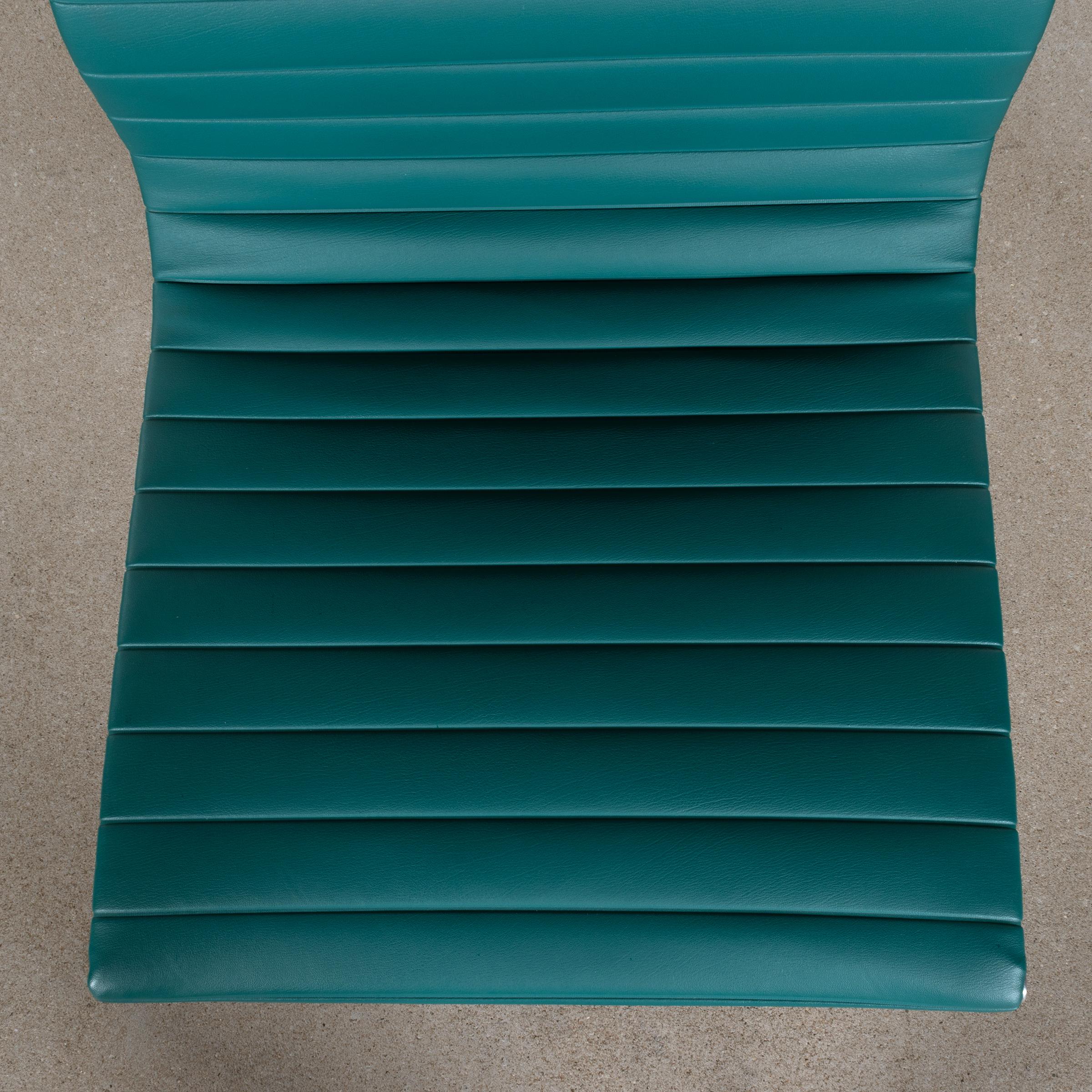 Cast Eames Conference Chair in Turquoise Vinyl for Herman Miller, USA