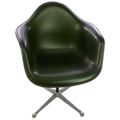 Eames Dark Green Fiberglass Armchair for Herman Miller