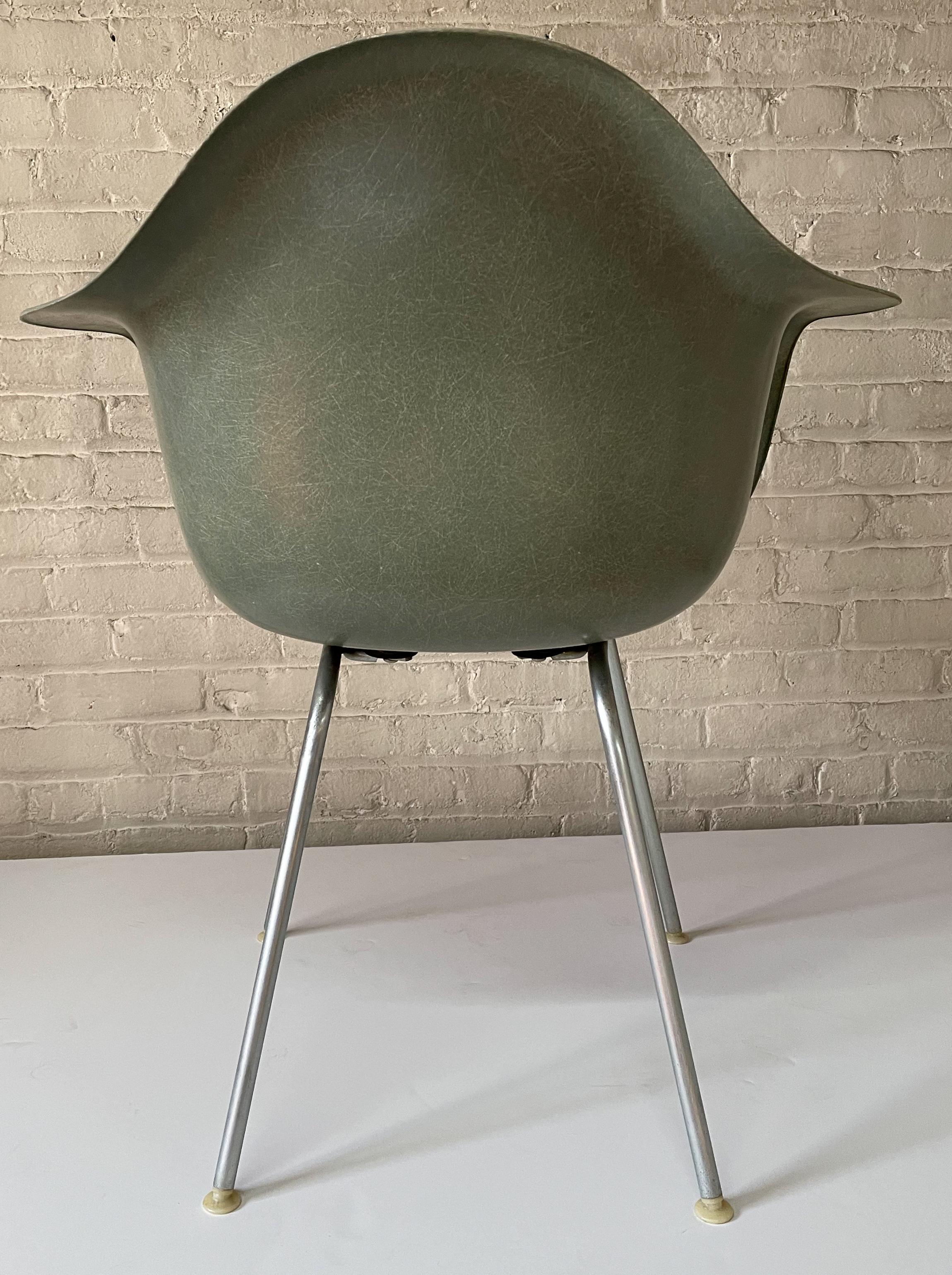 Mid-20th Century Eames DAX Chair in Seafoam Green