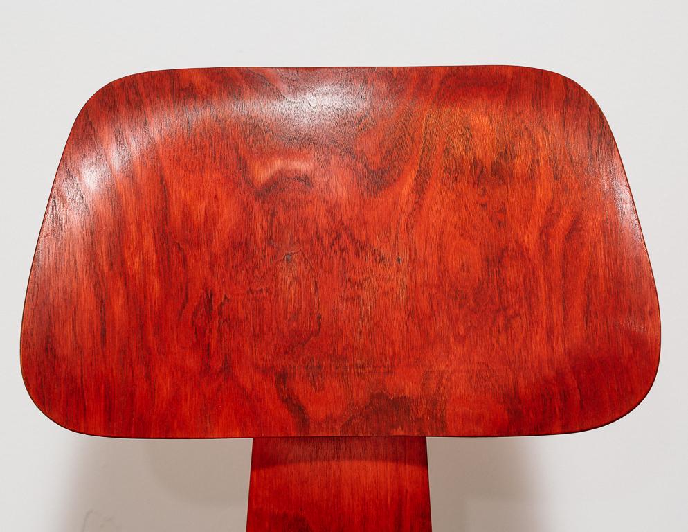 Mid-20th Century Eames DCW for Herman Miller in Red Aniline