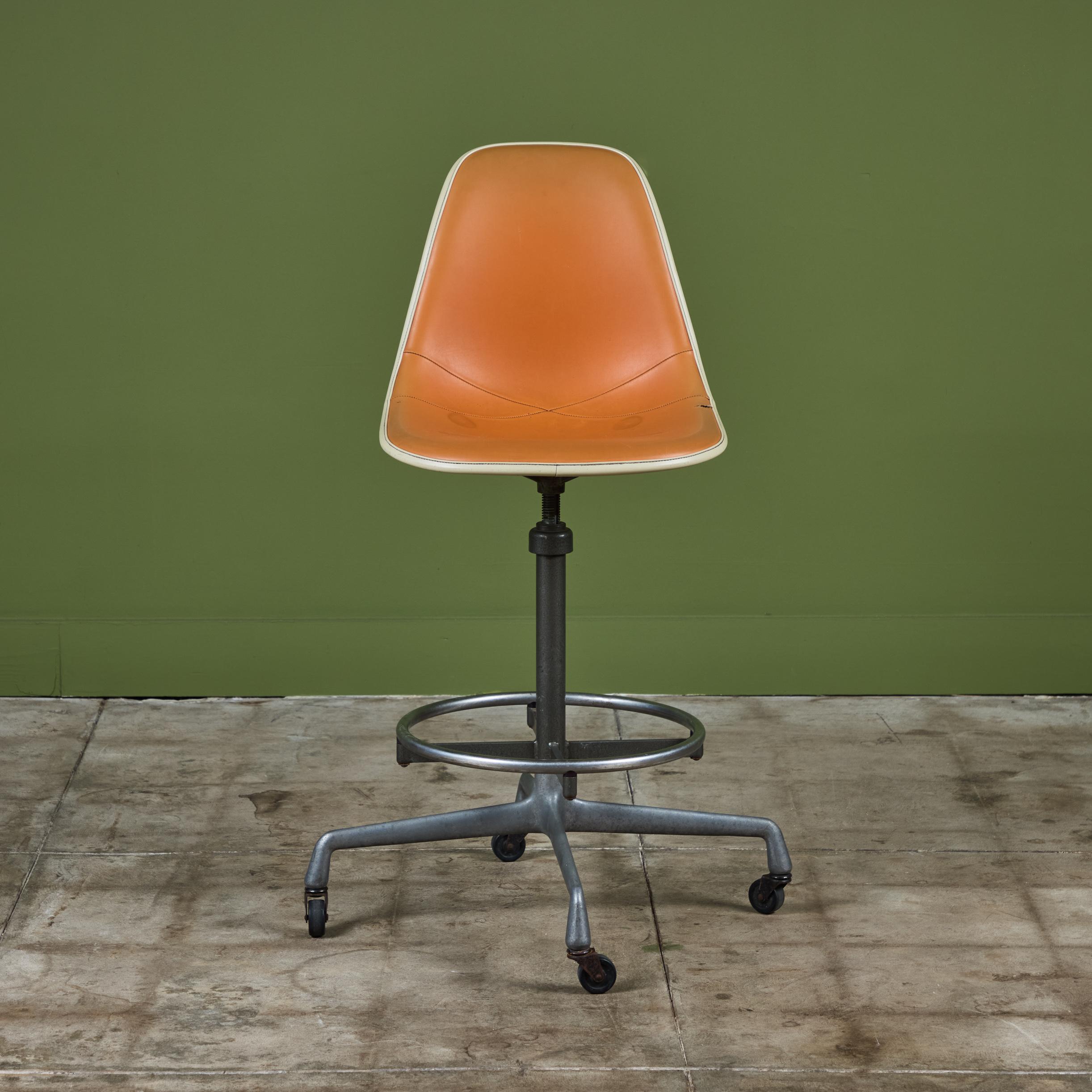 Steel Eames Drafting Stool for Herman Miller For Sale
