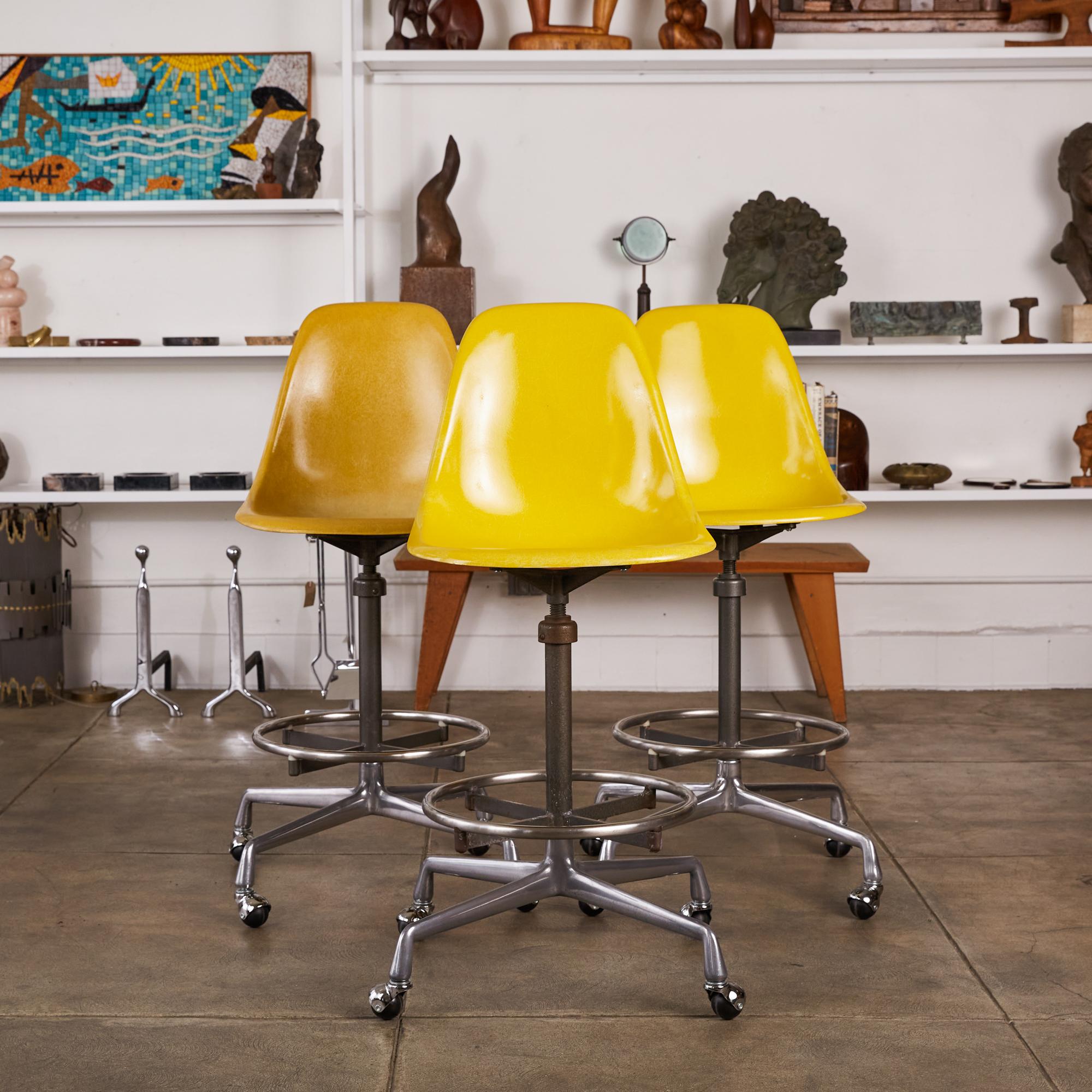 Eames Drafting Stools for Herman Miller In Excellent Condition In Los Angeles, CA