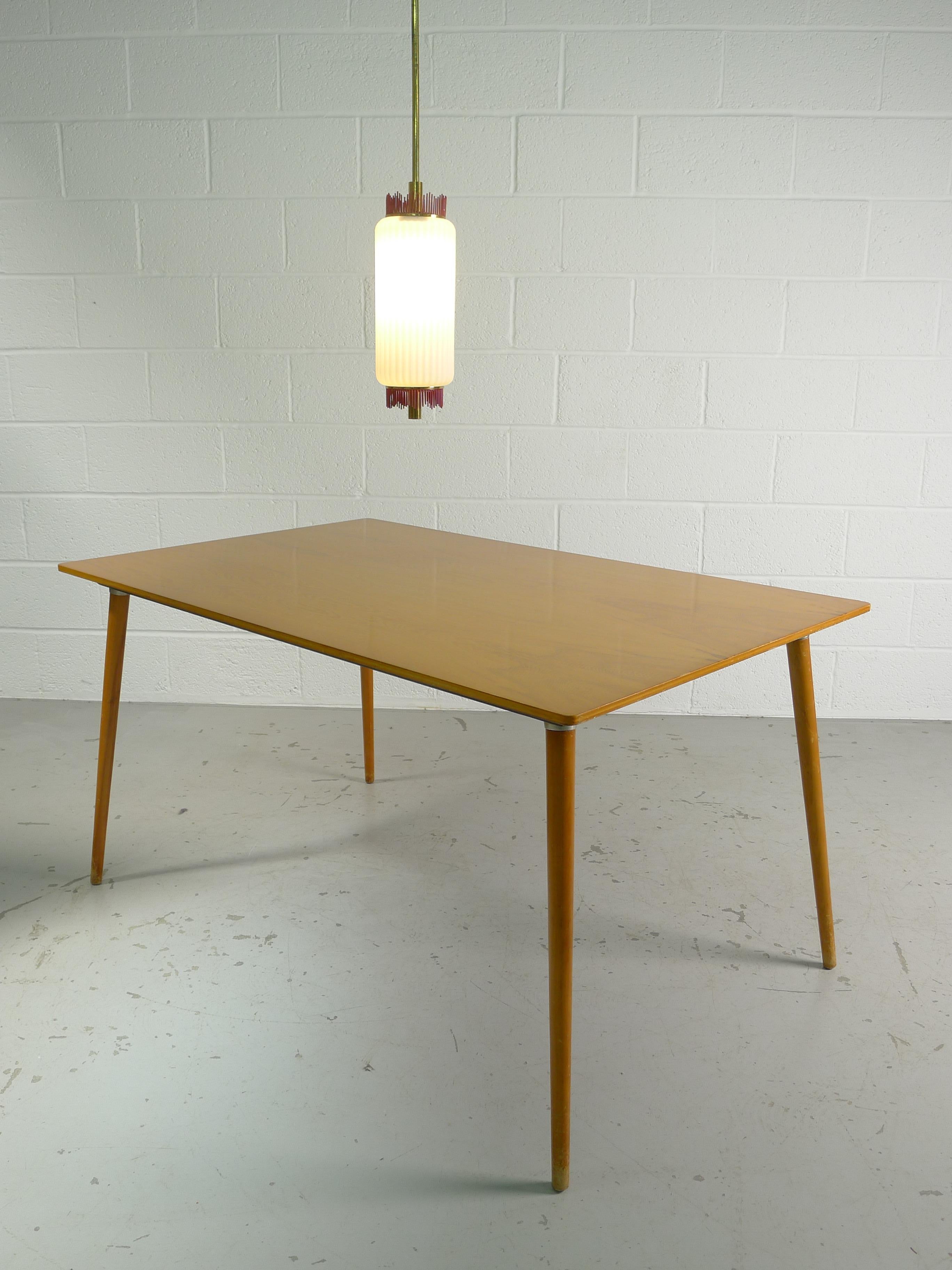 Mid-Century Modern Eames DTW-3 Birch Dining Table, circa 1950, Herman Miller Production