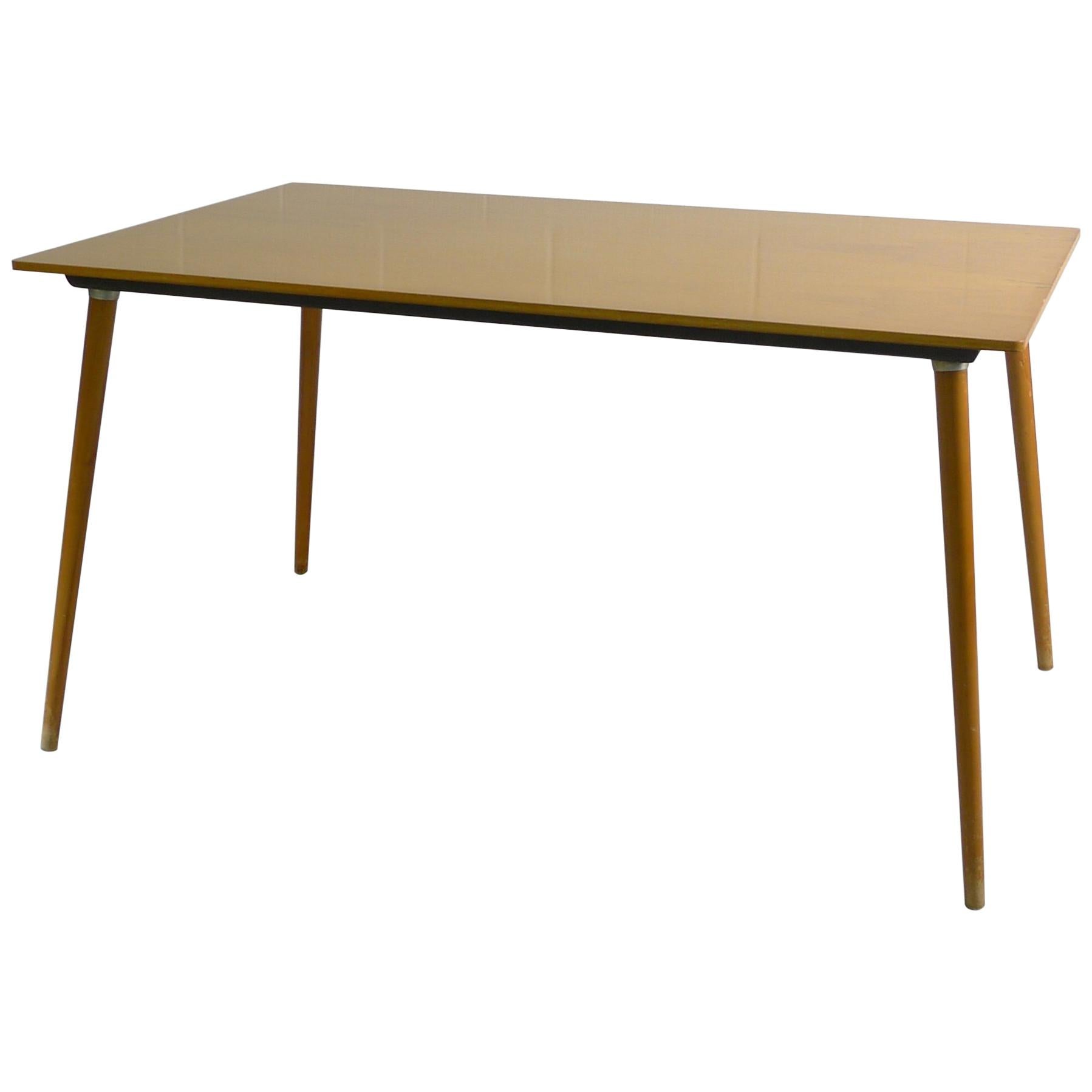 Eames DTW-3 Birch Dining Table, circa 1950, Herman Miller Production