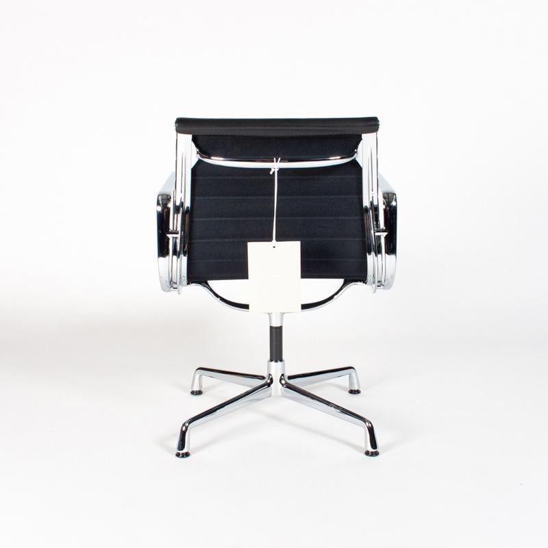 Eames EA108 Black Leather Dining Chair by Vitra In Excellent Condition In Amsterdam, NL