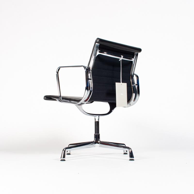 Eames EA108 Black Leather Dining Chair by Vitra 1