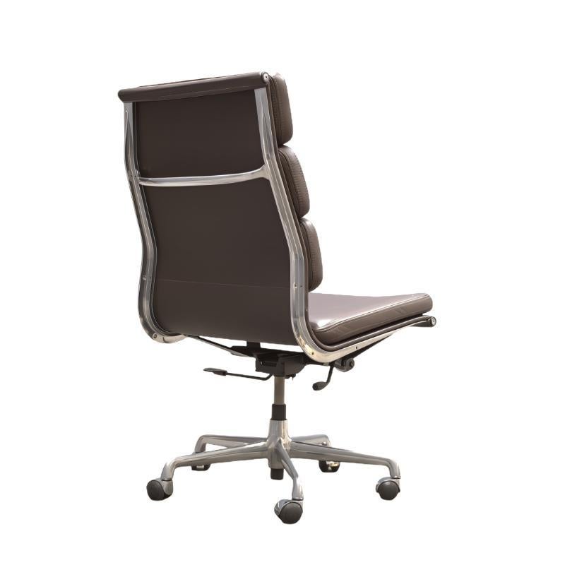Modern Eames EA219 Soft Pad  High Back Leather Office Chair By ICF (NO ARMS)