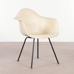 Eames Early Parchment DAX Dining Chair for Herman Miller, 1950s