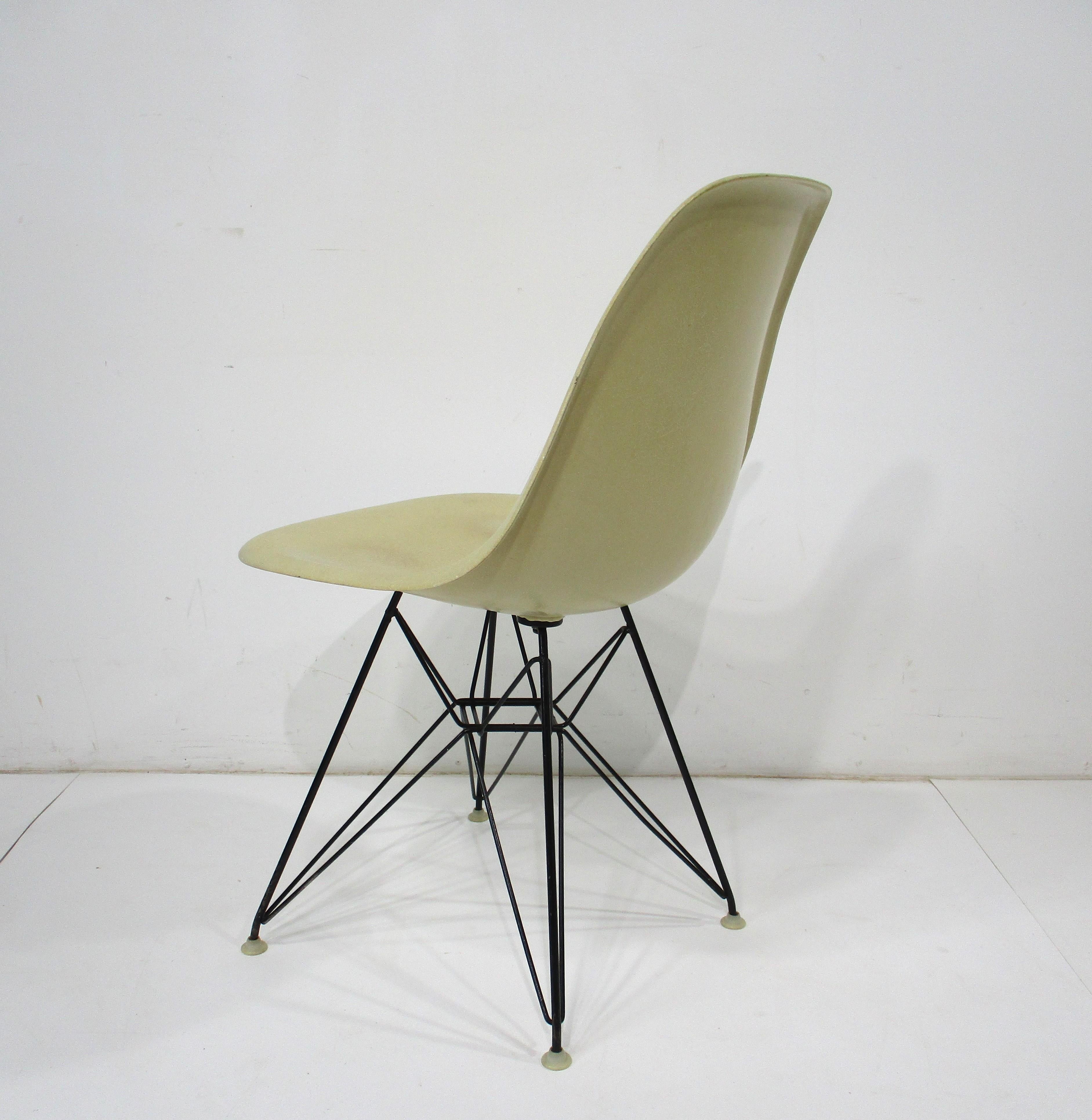 Metal Eames Eifel Tower DSR Desk Chair for Herman Miller  (A) 