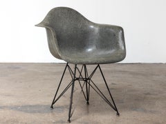 Eames Elephant Hide Grey DAR Fiberglass Chair on Eiffel Base by Herman Miller