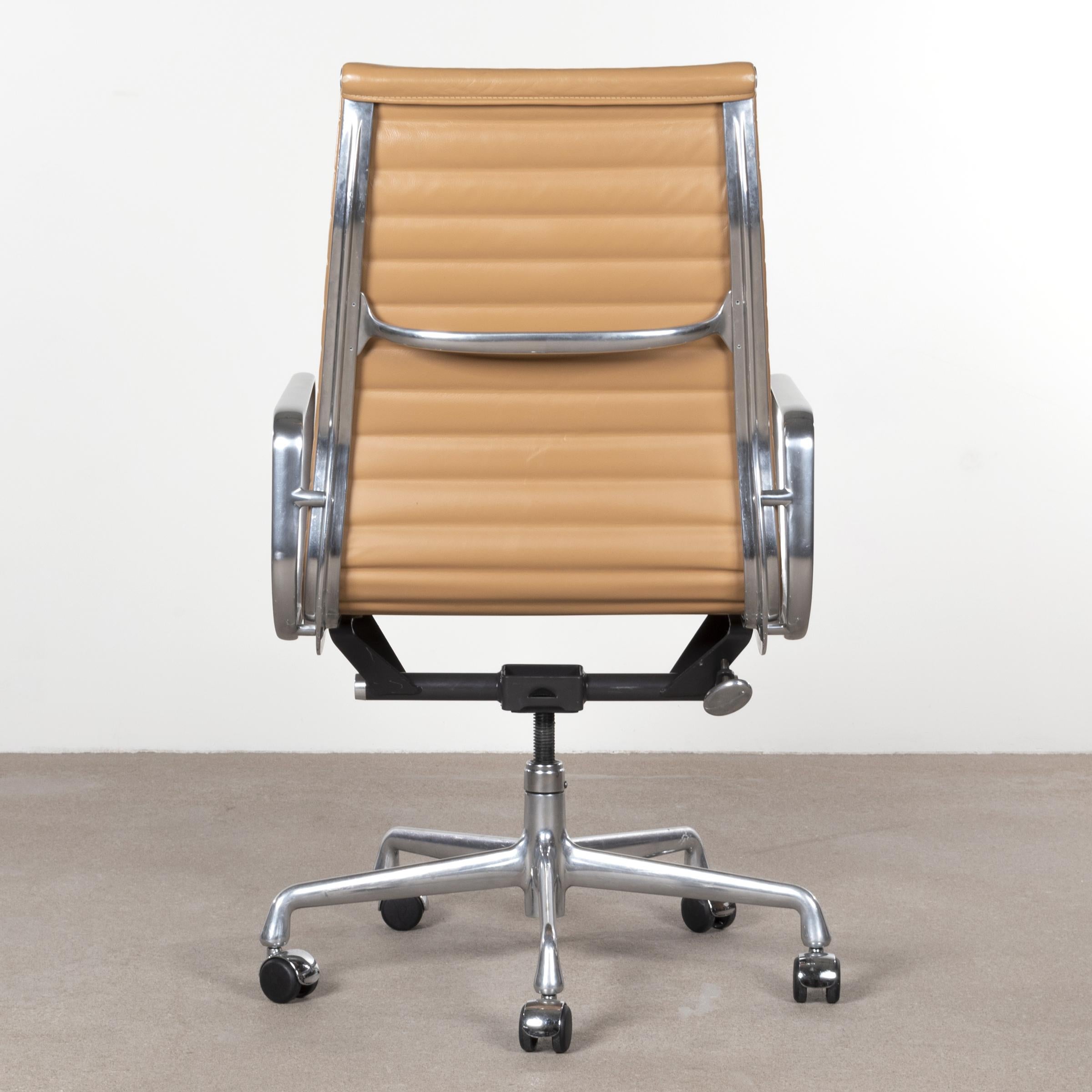 cognac leather office chair