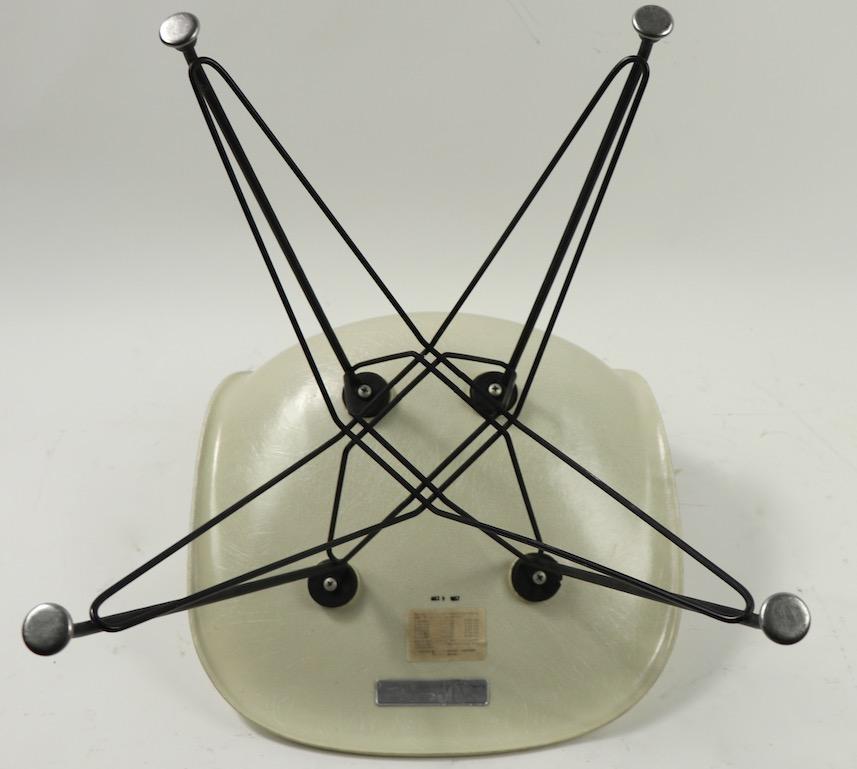 20th Century Eames Fiberglass Shell Chair on Original Eiffel Tower Base