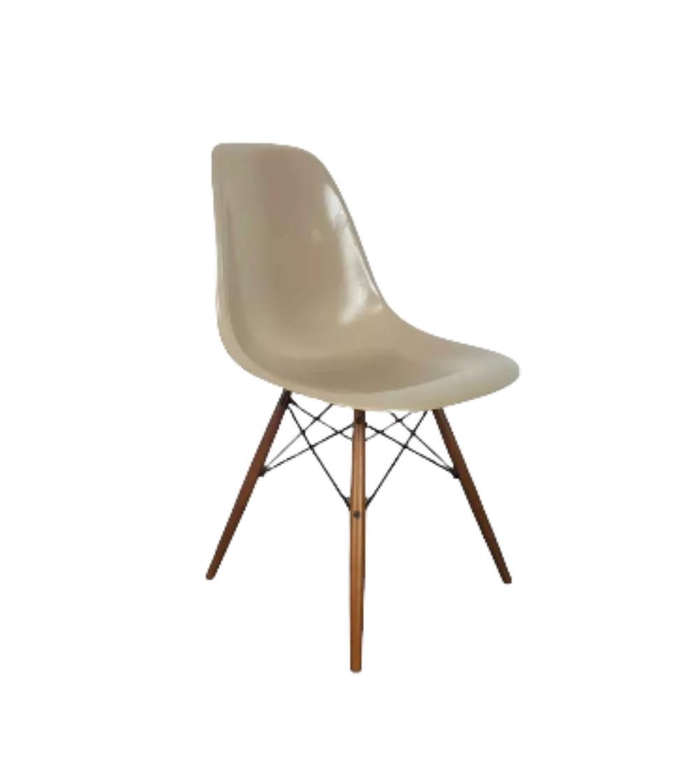 American Eames Fiberglass Shell Dining Chairs by Herman Miller