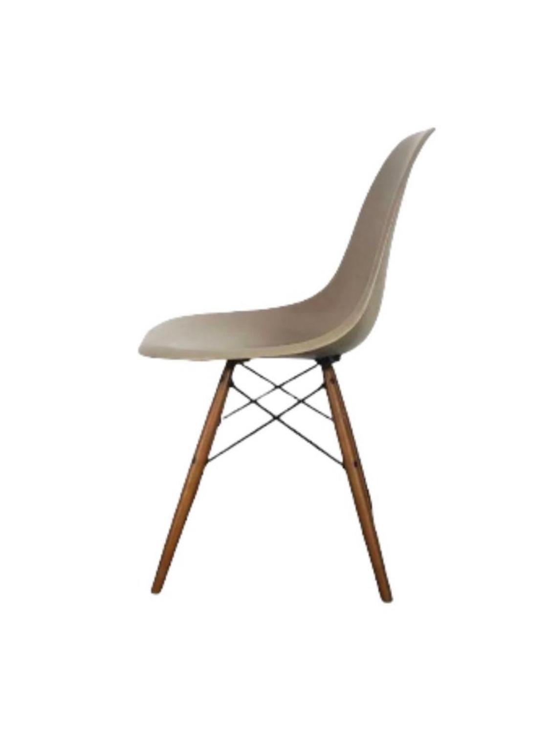 American Eames Fiberglass Shell Dining Chairs by Herman Miller