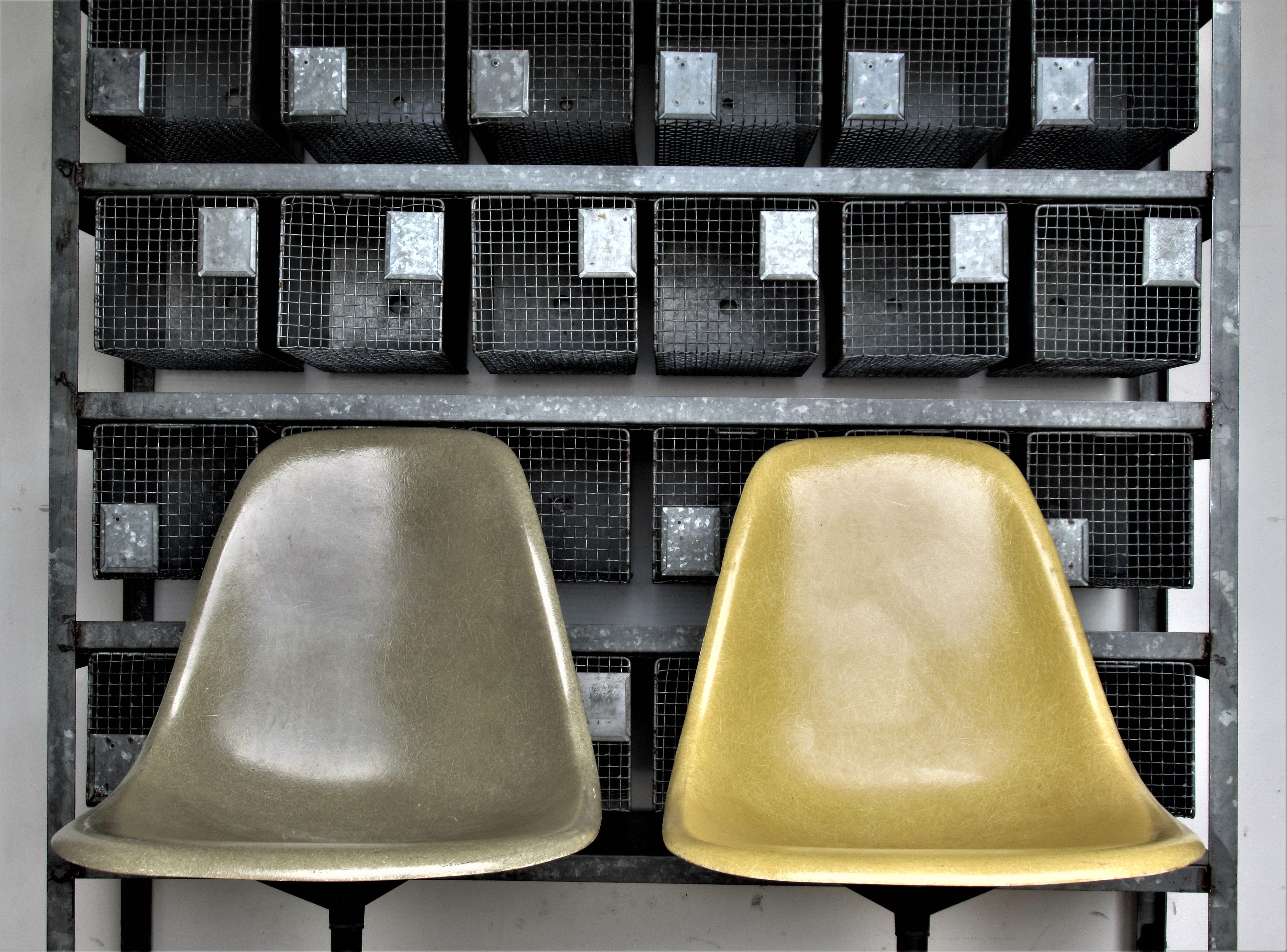 1960's Eames Fiberglass Shell Swivel Chairs for Herman Miller 9