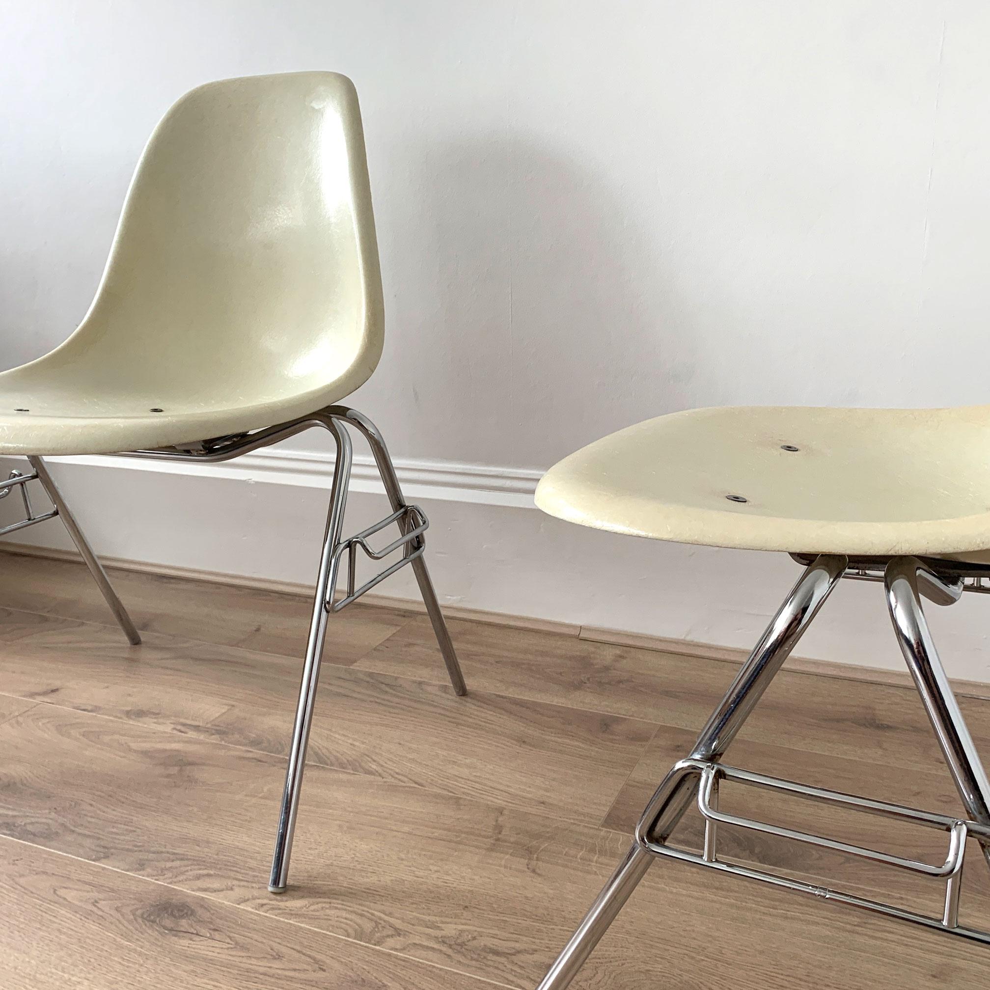 Eames Fibreglass DSS Chairs, Herman Miller, 1980s 7