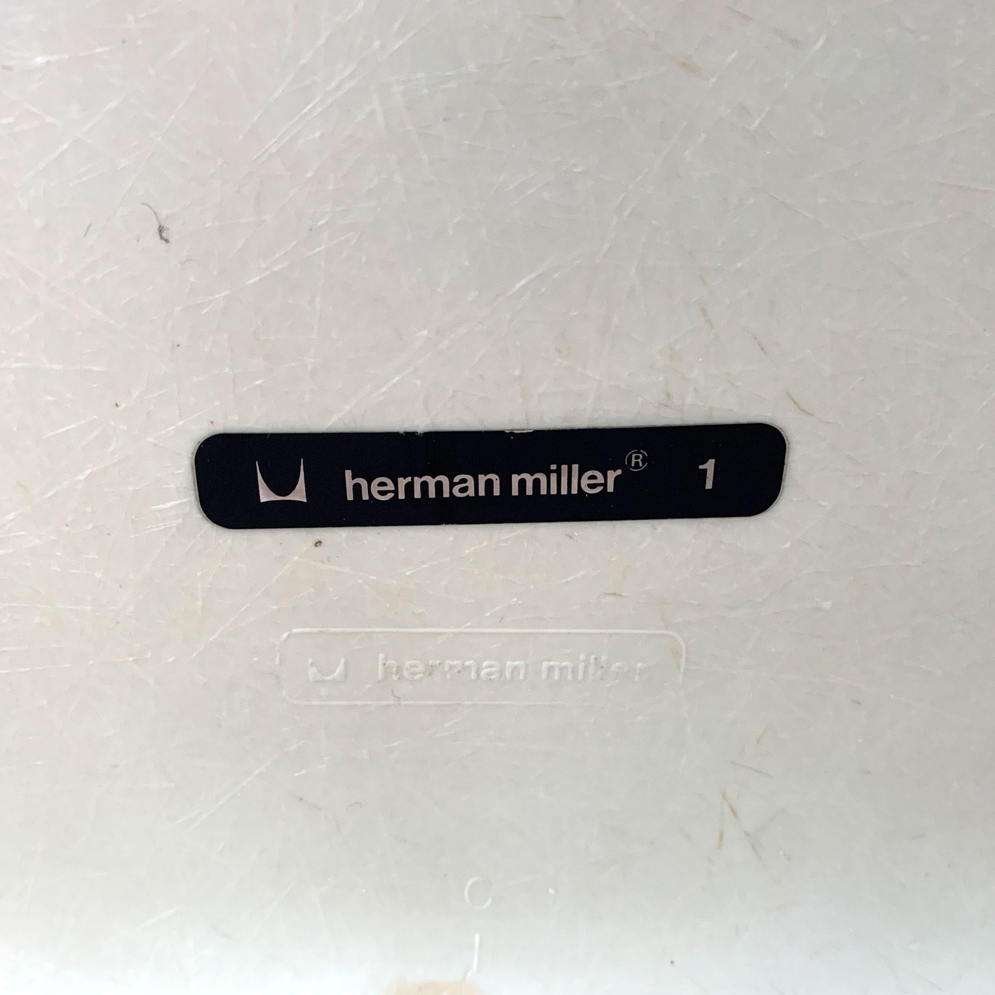 Fiberglass Eames Fibreglass DSS Chairs, Herman Miller, 1980s