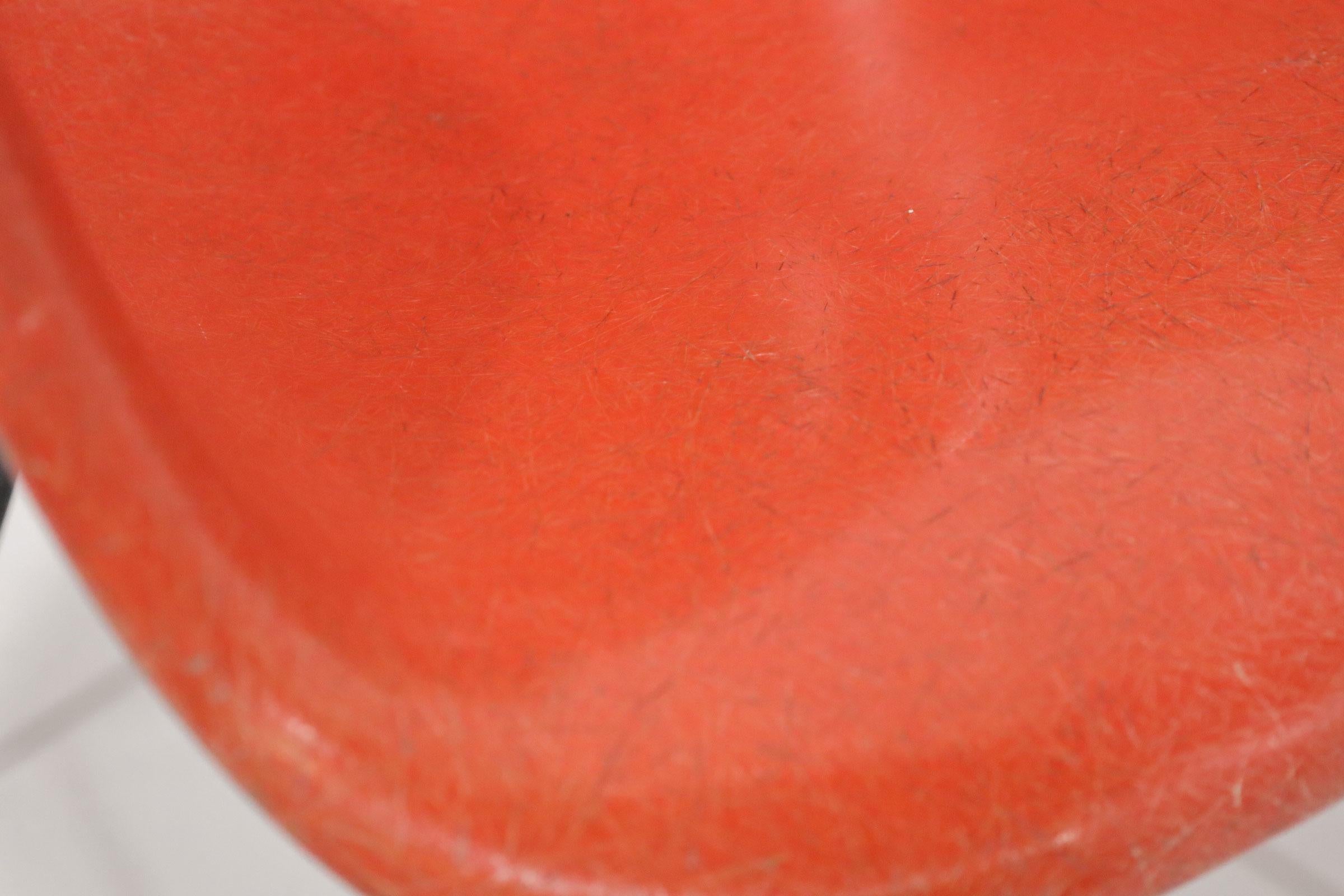 Eames for Herman Miller 1957 DAG Chair in Red Orange For Sale 1