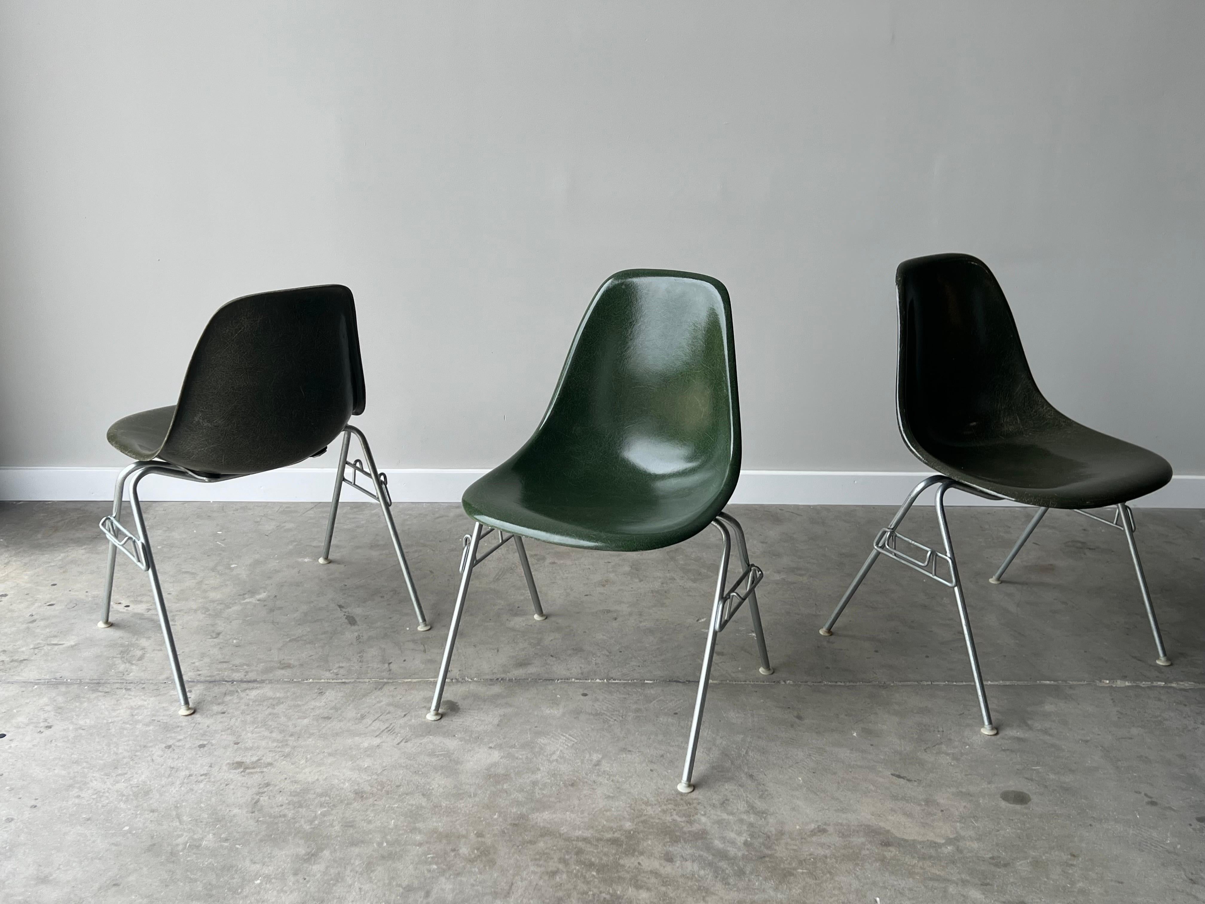 Metal Eames for Herman Miller 1960s DSS Chairs