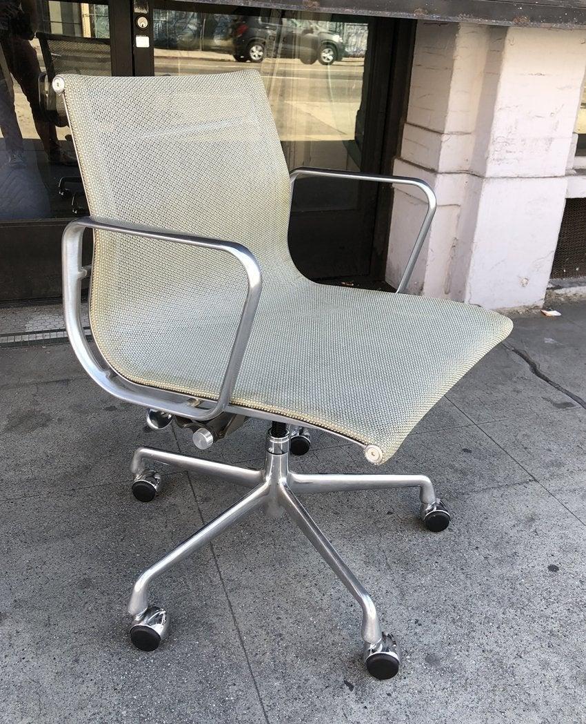 The chair has a height, tilt and swivel mechanism.
Measurements:
33 inches high x 23 inches wide x 23 inches deep
Seat: 19 inches high x 18 inches deep
Backrest 17 inches high from seat to top of the backrest.
Armrest: 27 inches high from floor