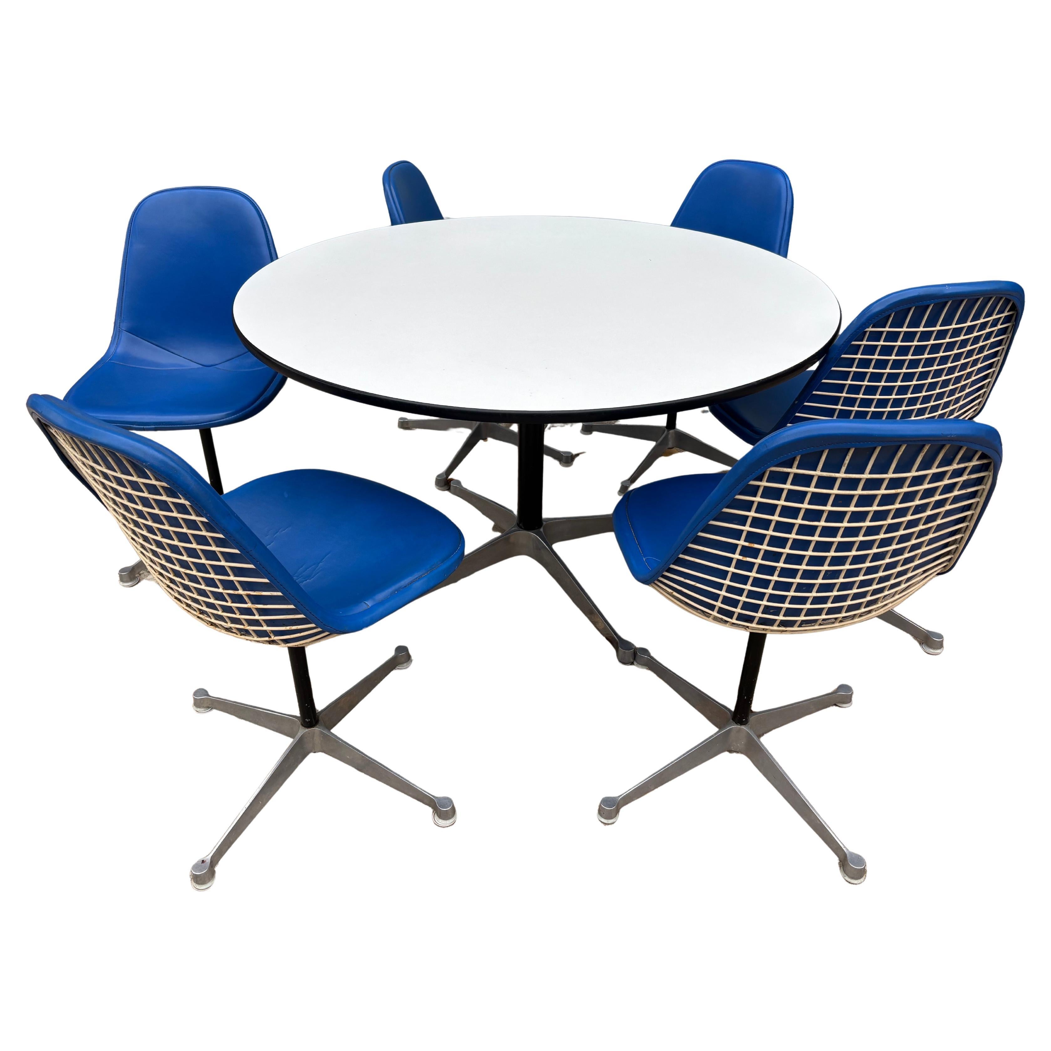 Eames for Herman Miller Aluminum Group Table and 6 Chairs