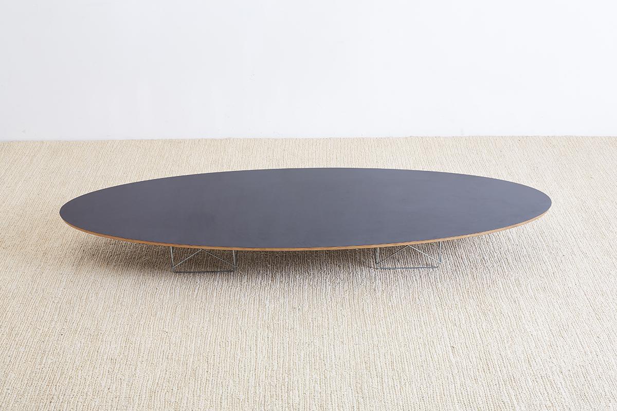 Eames for Herman Miller Black Elliptical Surfboard Table 8