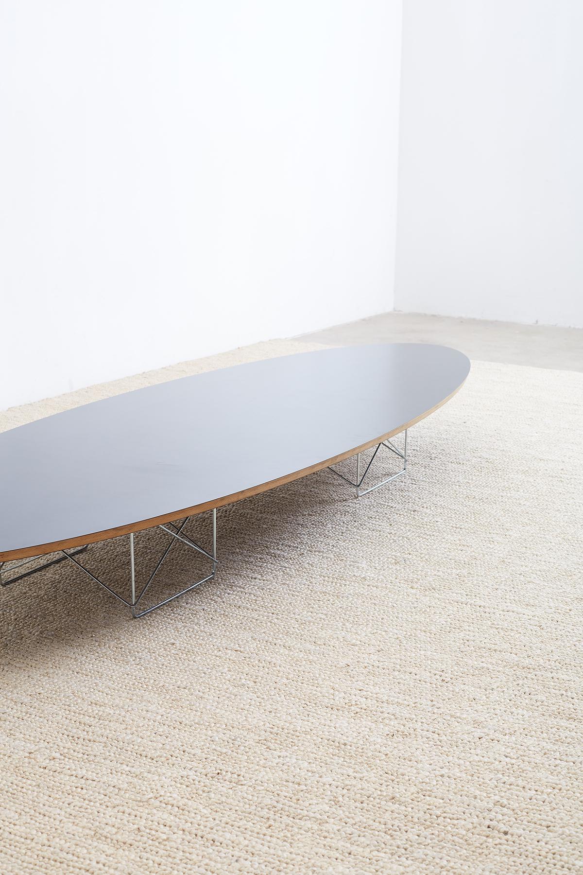 Eames for Herman Miller Black Elliptical Surfboard Table 9