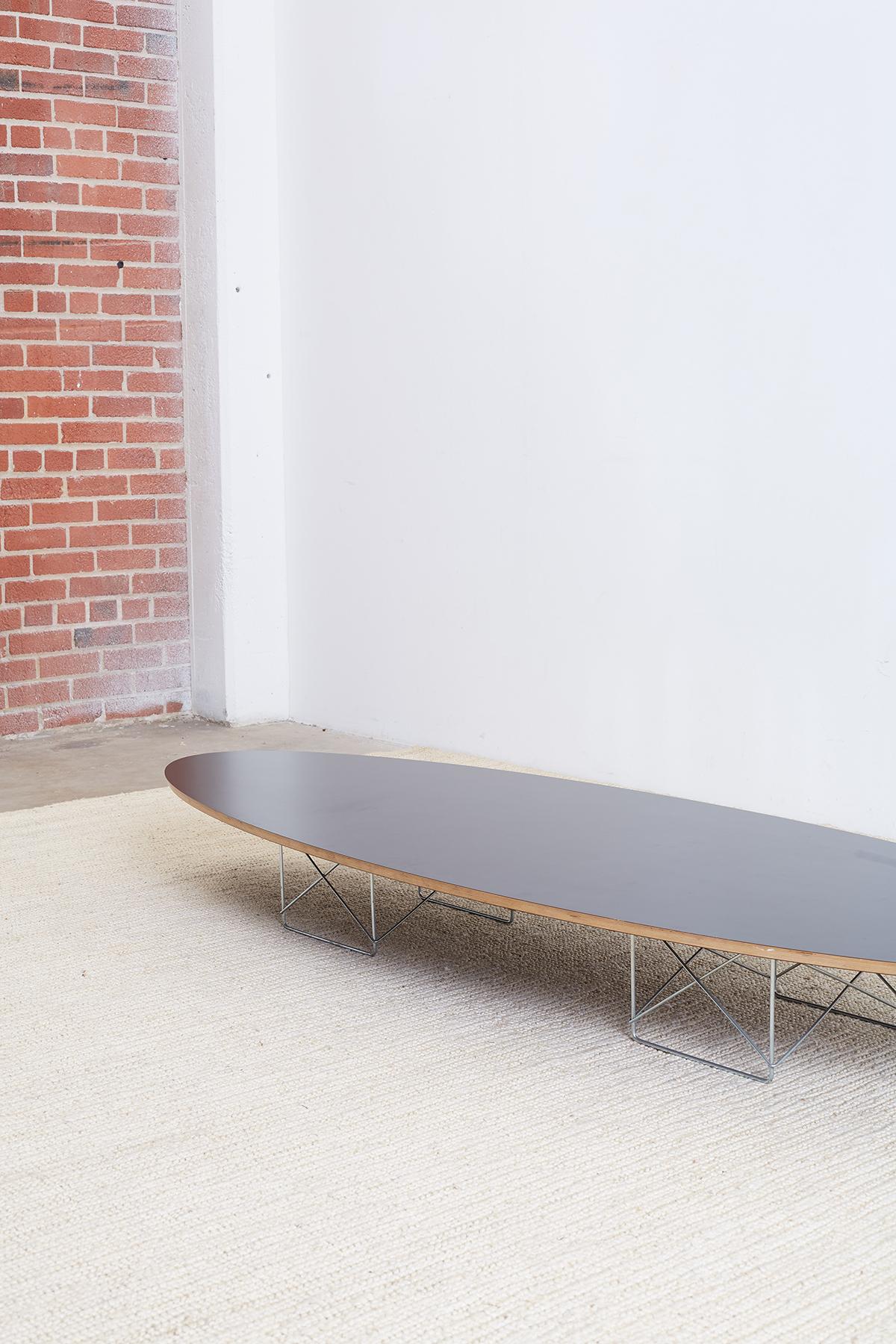 Eames for Herman Miller Black Elliptical Surfboard Table 9