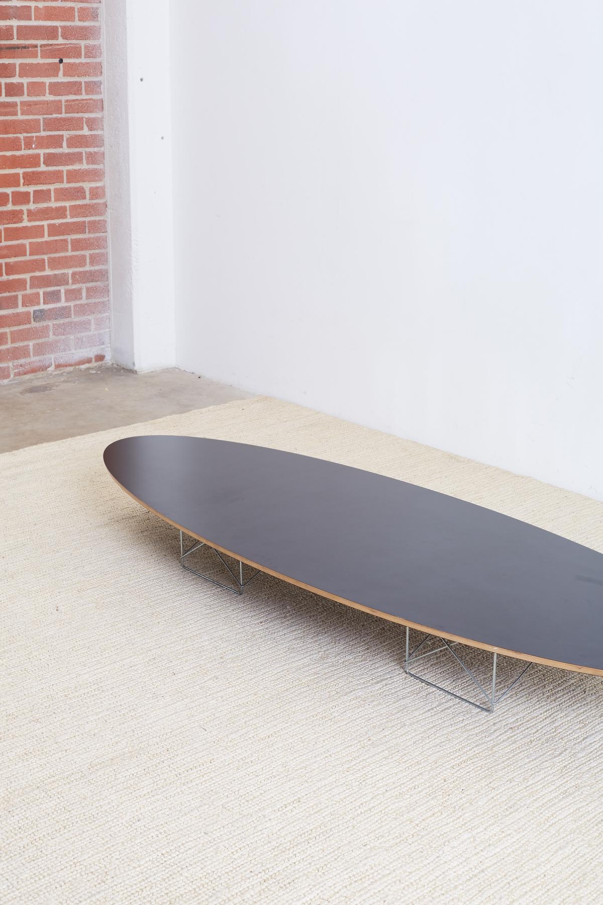 Eames for Herman Miller Black Elliptical Surfboard Table 10