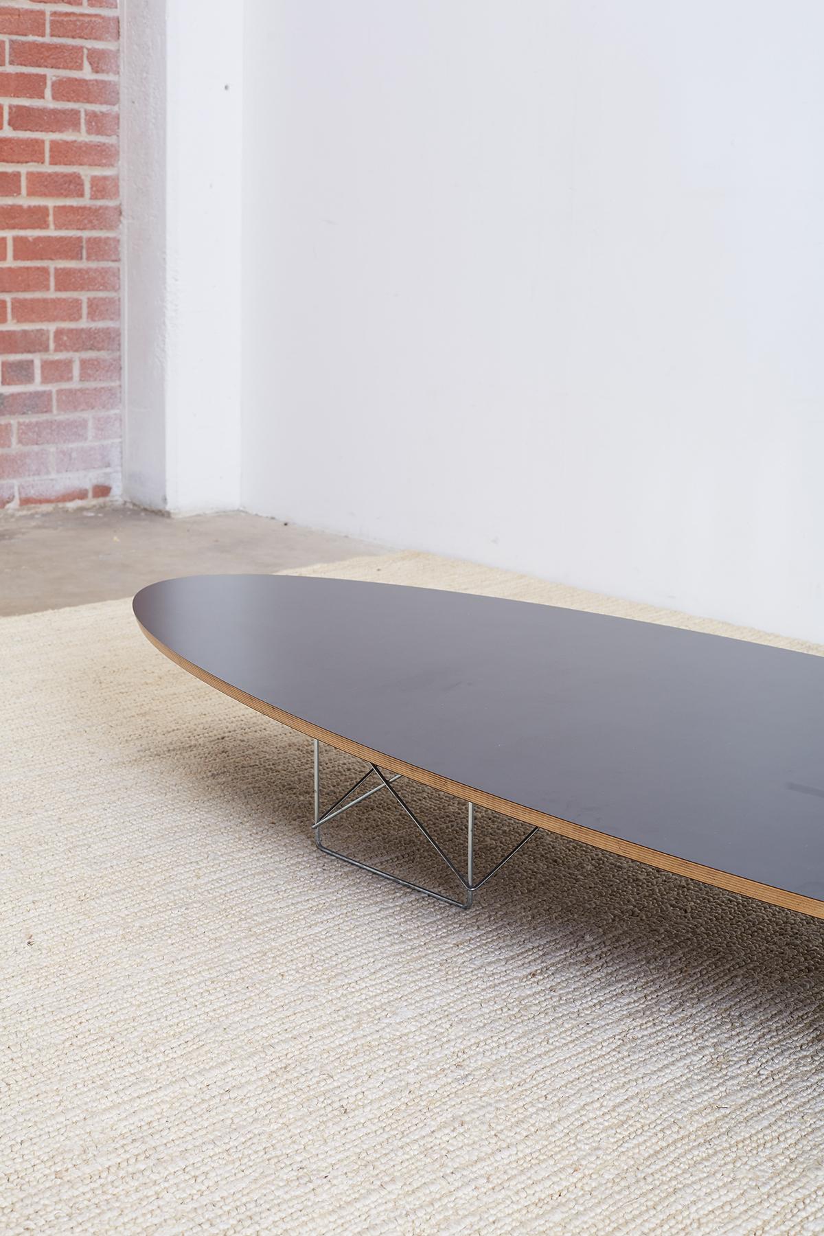 Eames for Herman Miller Black Elliptical Surfboard Table 12