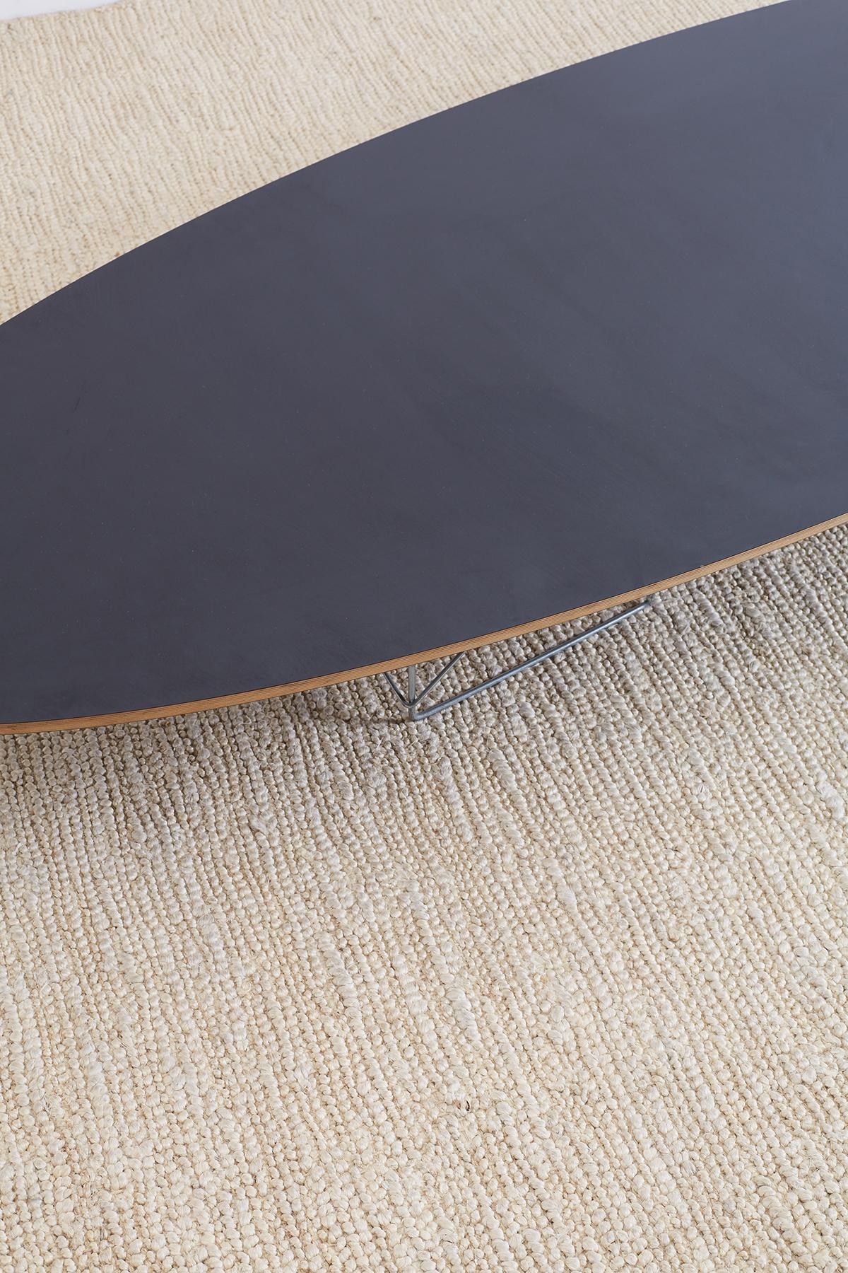 Eames for Herman Miller Black Elliptical Surfboard Table 1